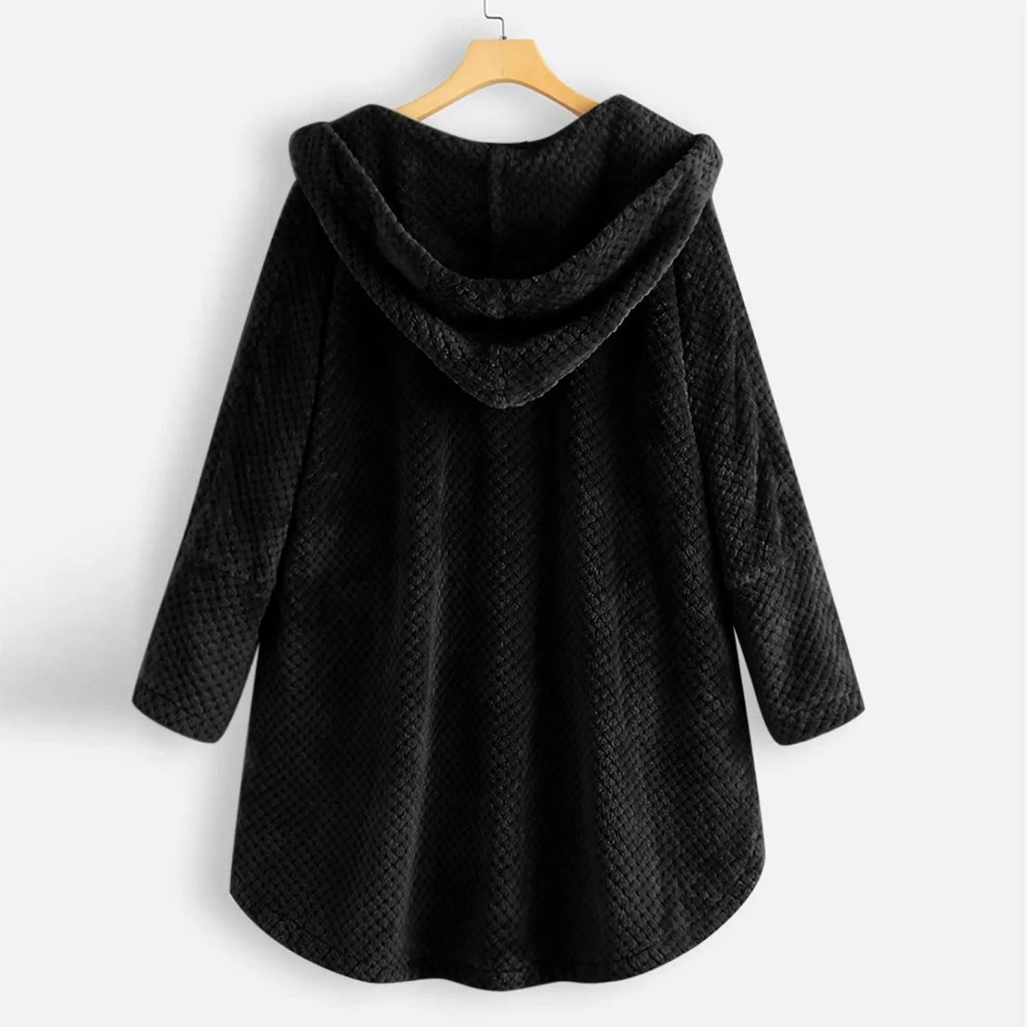 Outdoor Outerwear Long Hooded Button Sleeve Plus Size Women Women'S Coat with Hood Hiking Jacket Women Plus Size