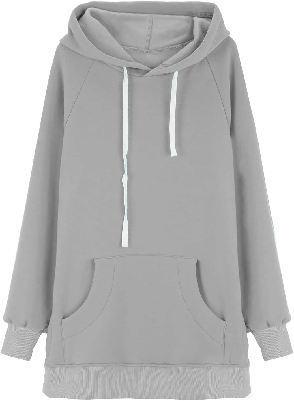 Oversized Hoodie Dress for Women Casual Drawstring Long Warmy Sweatshirt with Pockets Fashion Split Hem Long Sleeve