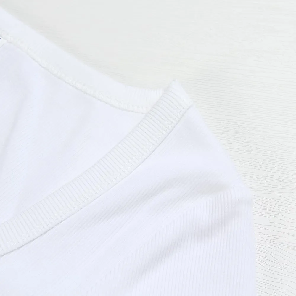PALINDA Women's Crew Neck Ribbed Fitted Shirt Basic Short Sleeves Summer T Shirt Tops