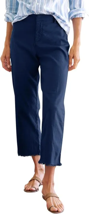 Pants for Women, Casual Pants Peasant Plus Size Straight Leg Linen Plaid