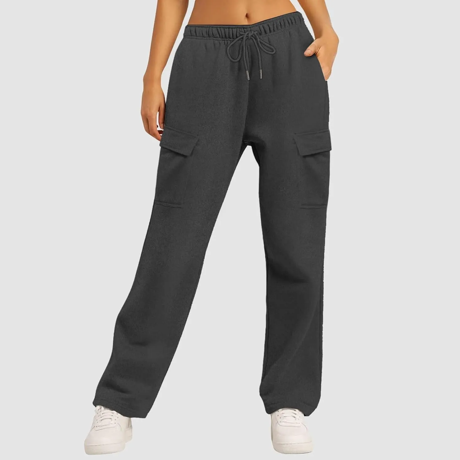 Pants for Women High Waisted Workout Casual Elastic Waist Sweatpants with Pockets