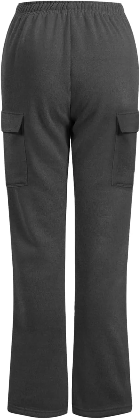 Pants for Women High Waisted Workout Casual Elastic Waist Sweatpants with Pockets