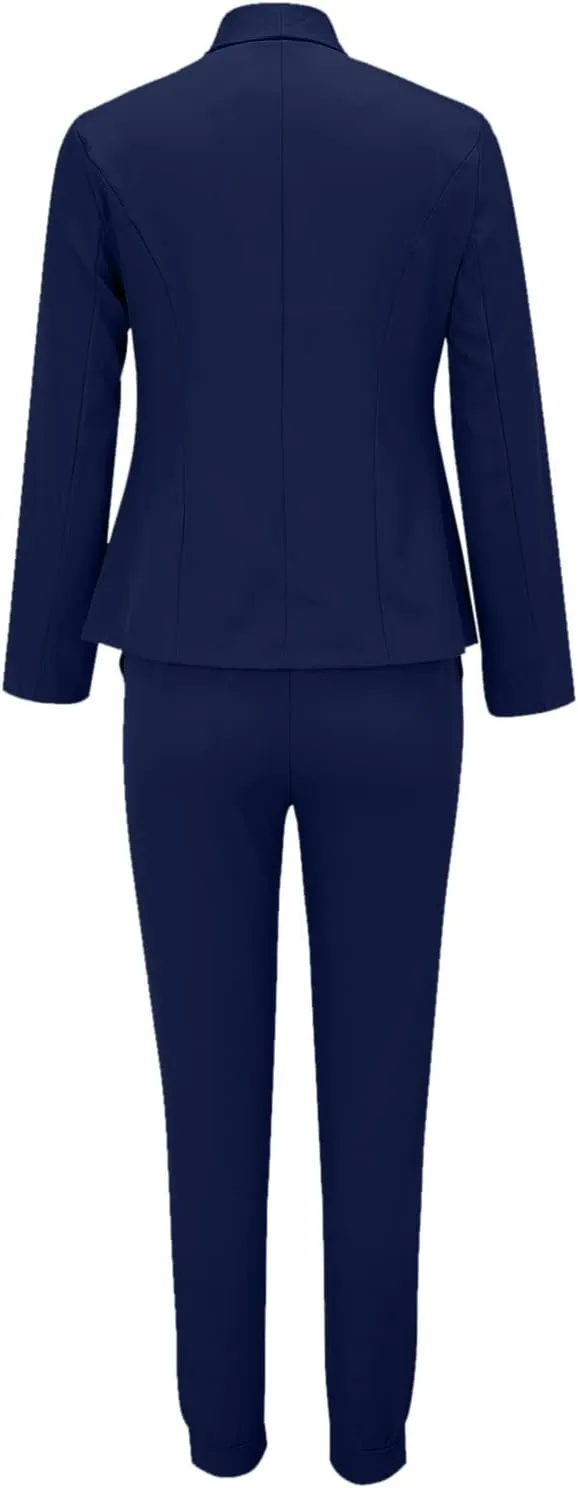 Pants Suits for Women Dressy Business Casual Outfits Blazer Sets Pant Suits 2 Piece Set Work Outfits Office Clothing
