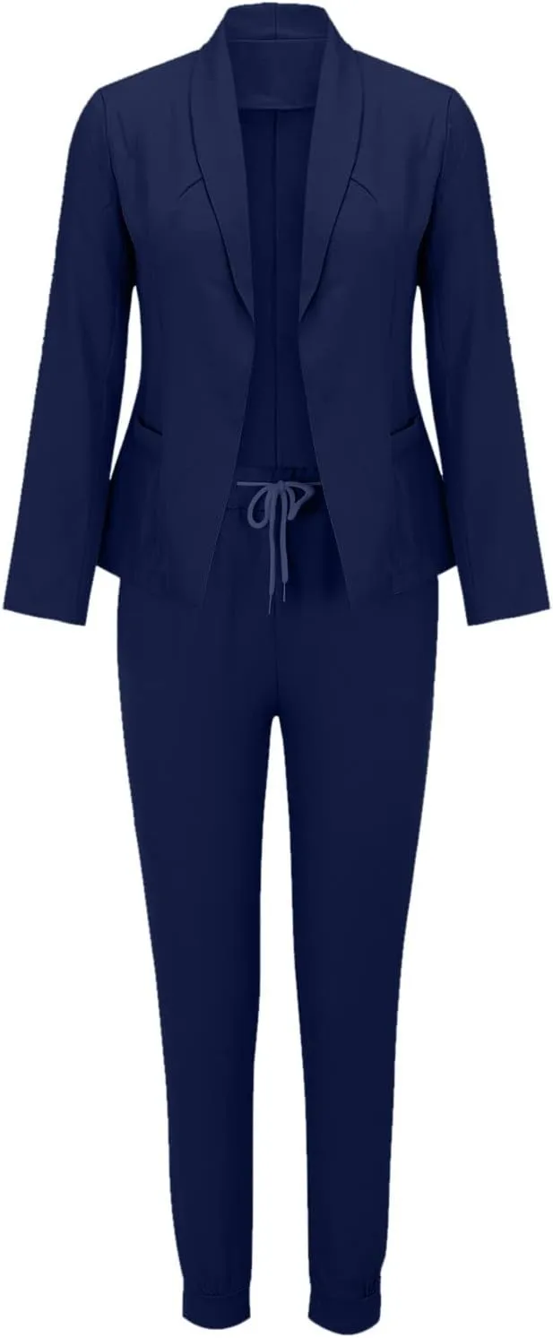Pants Suits for Women Dressy Business Casual Outfits Blazer Sets Pant Suits 2 Piece Set Work Outfits Office Clothing