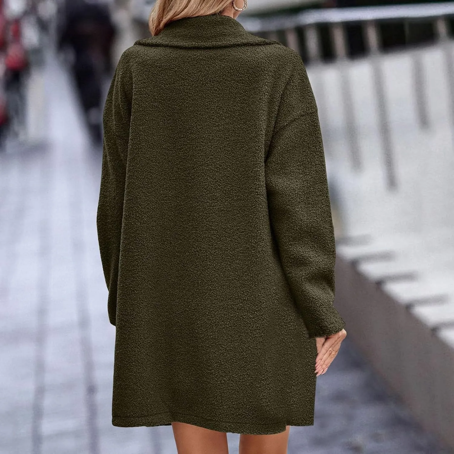 Pea Coats for Women Winter Dressy Wool Blend Peacoat Elegant Notch Lapel Trench Coats Warm Double Breasted Overcoat