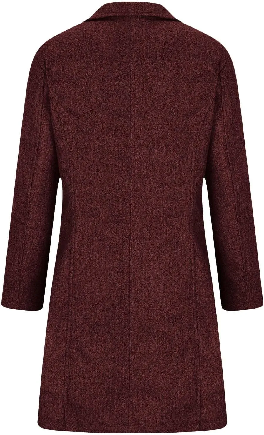 Pea Coats for Women Winter Wool Blend Trench Coat Single Breasted Mid-Thigh A-Line Pea Coat Overcoat with Pockets