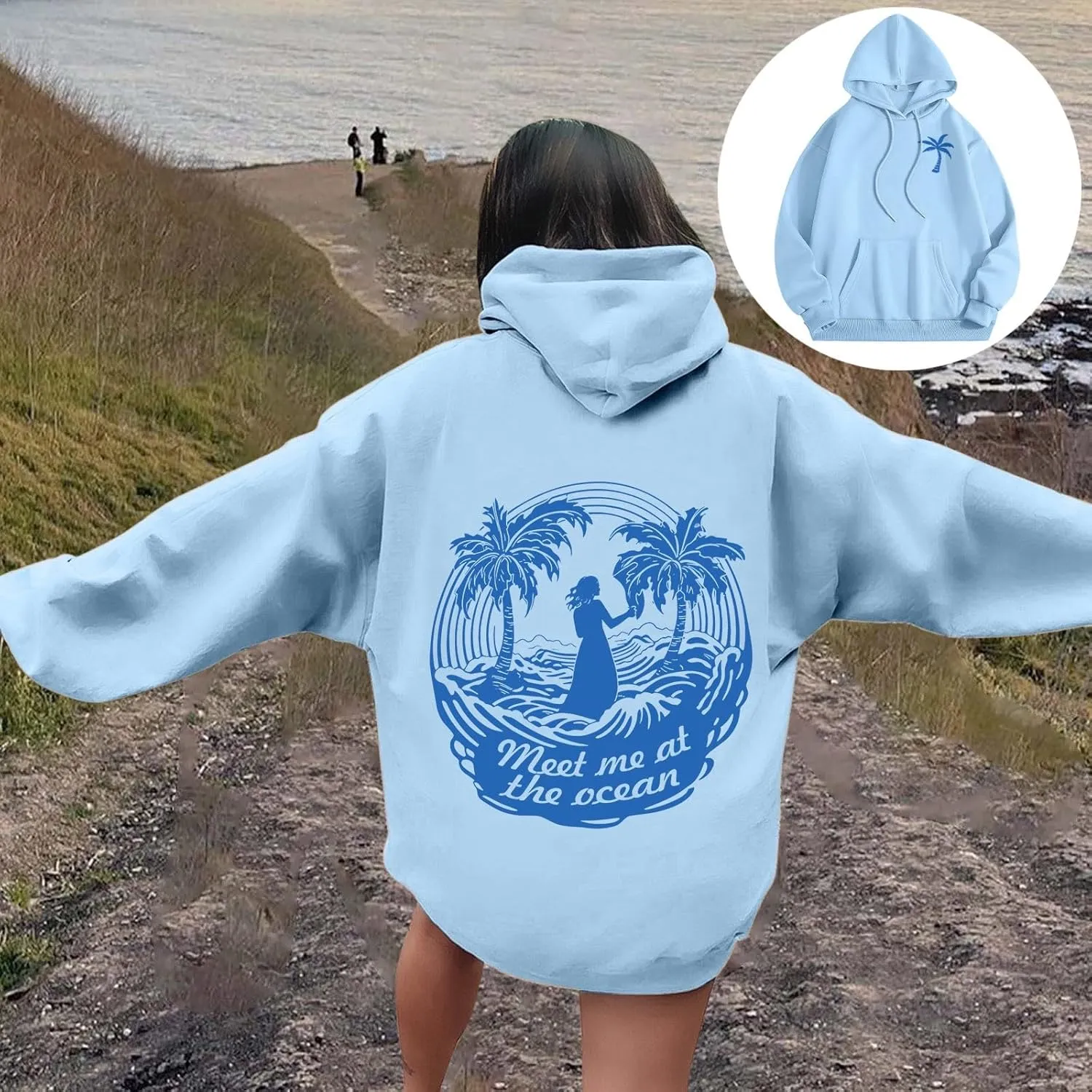 Pink Graphic Hoodie for Women Cute Preppy Sweatshirt Long Sleeve Pink Puff Graphic Pullover for Teen Girls
