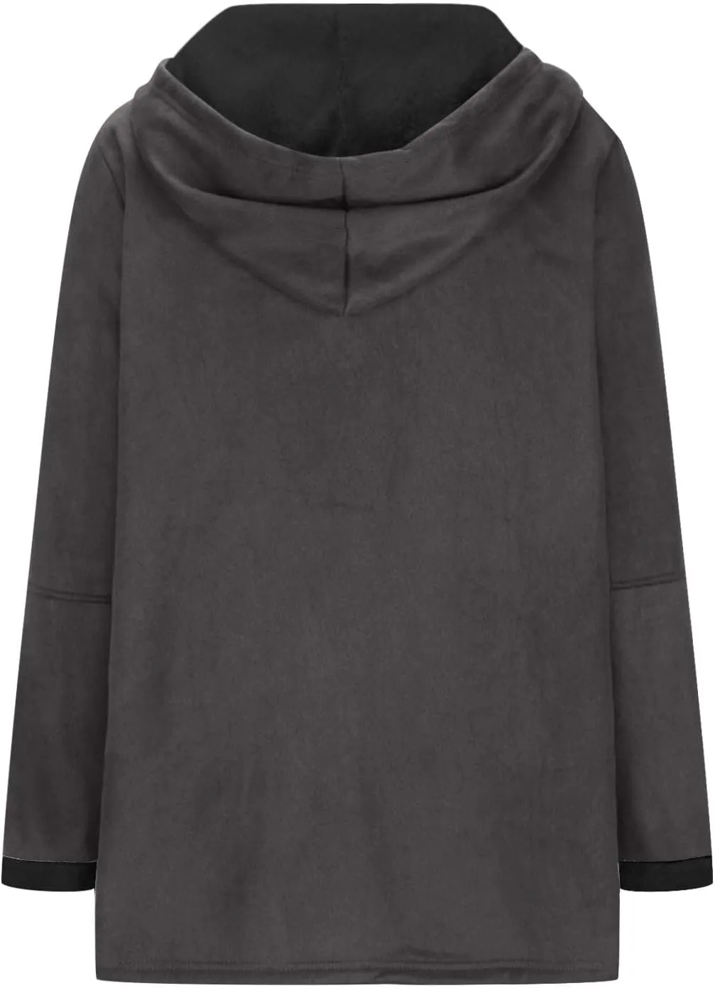 Plus Size Winter Coats For Women 2024 Warm Sherpa Fleece Lined Jackets Horn Button Hooded Suede Pea Coat Outerwear