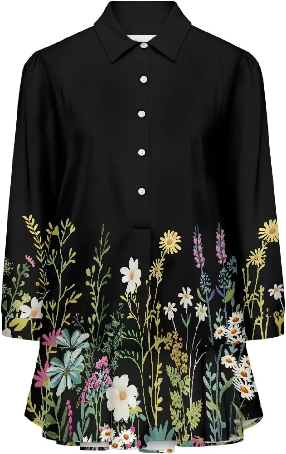 POLERO Womens Shirt Dress with Pockets Long Sleeve Mini Dresses Tunic Shirt Short Dresses