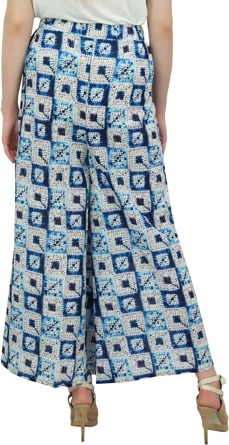 Printed Harem Pant for Women High Waist Palazzo Pant Casual Elastic Waist Trousers