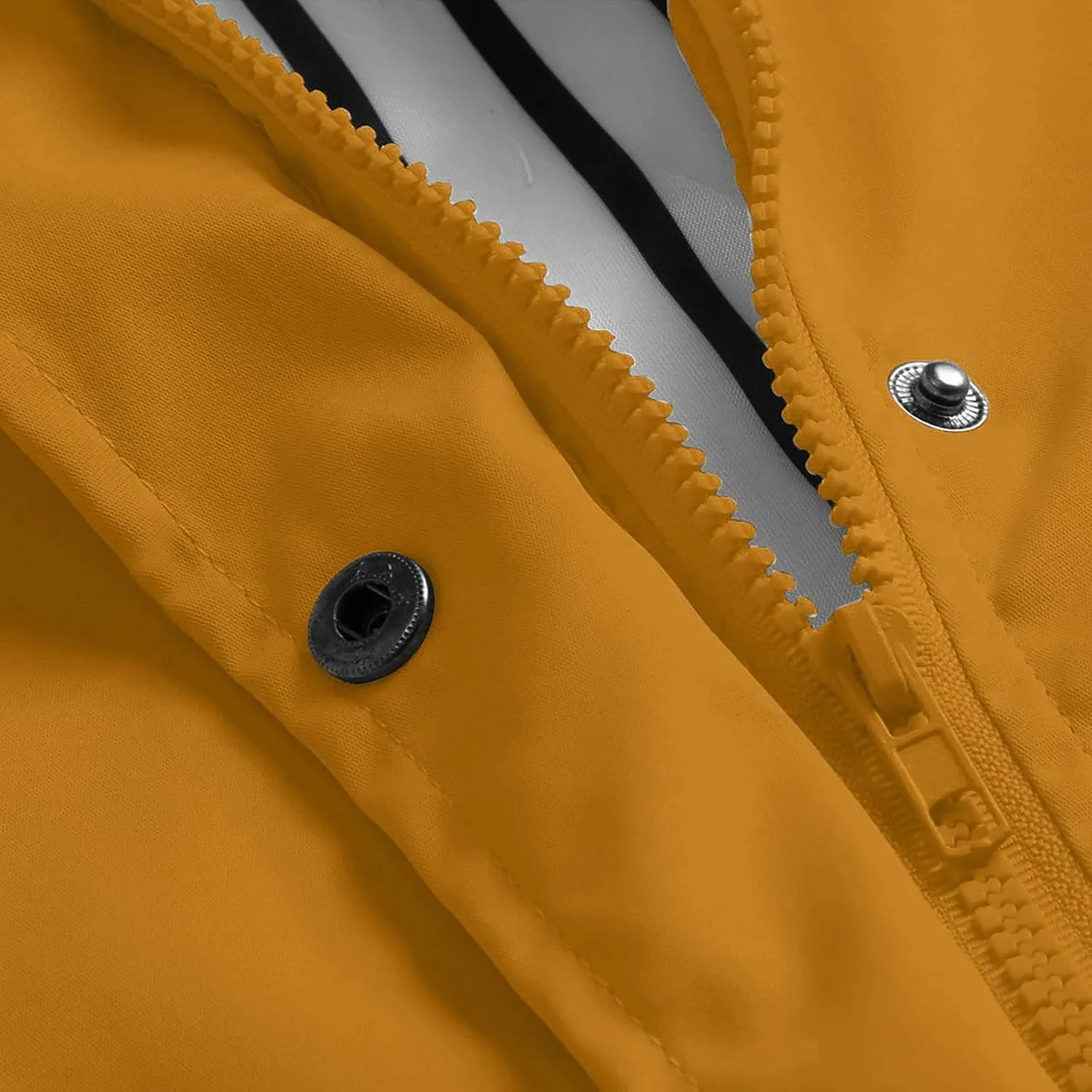 Rain Jacket Women,2025 Spring Trendy Zip Lined Waterproof Rain Coats Lightweight Outdoor Hiking Hooded Windbreaker
