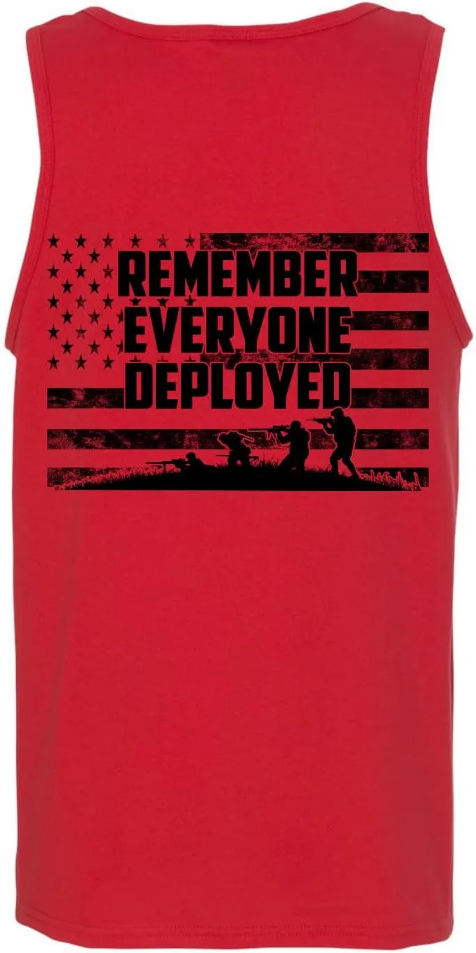 RED Friday US Military Shirt Remember Everyone Deployed Flag American Pride Men's T-Shirt