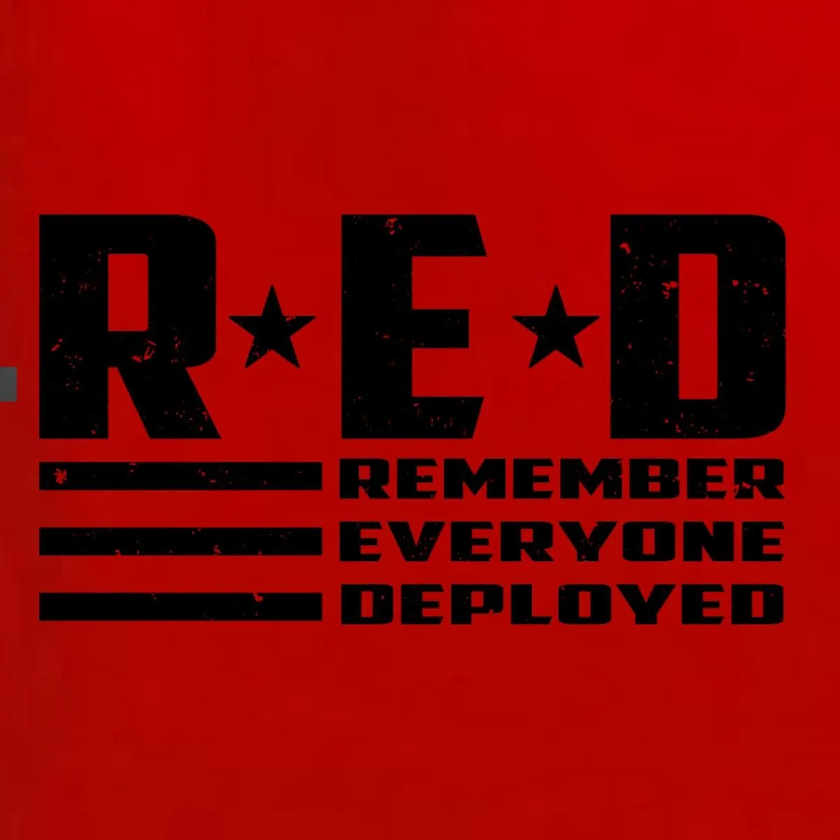 RED Friday US Military Shirt Remember Everyone Deployed Flag American Pride Men's T-Shirt