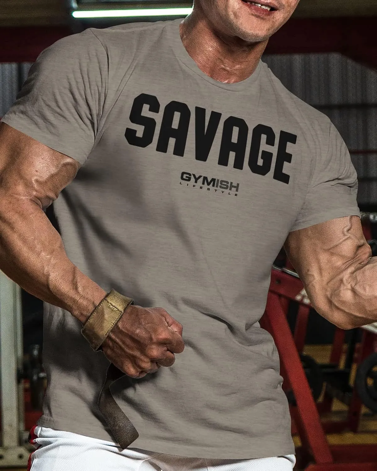 Savage Men's Gym Workout Shirt for Men, Funny Deadlift Lifting T-Shirt