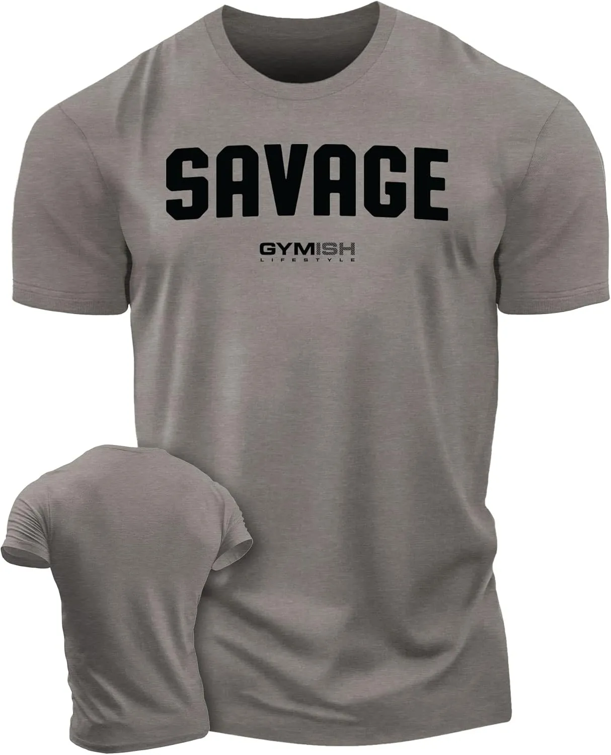 Savage Men's Gym Workout Shirt for Men, Funny Deadlift Lifting T-Shirt