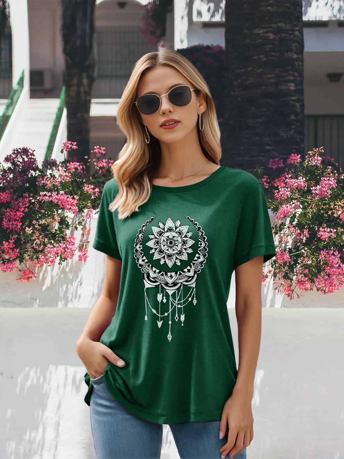 Savarana Women's Spread Kindness Shirt Cute Wildflower Botanical T-Shirt Novelty Positive Blessed Tops Tee