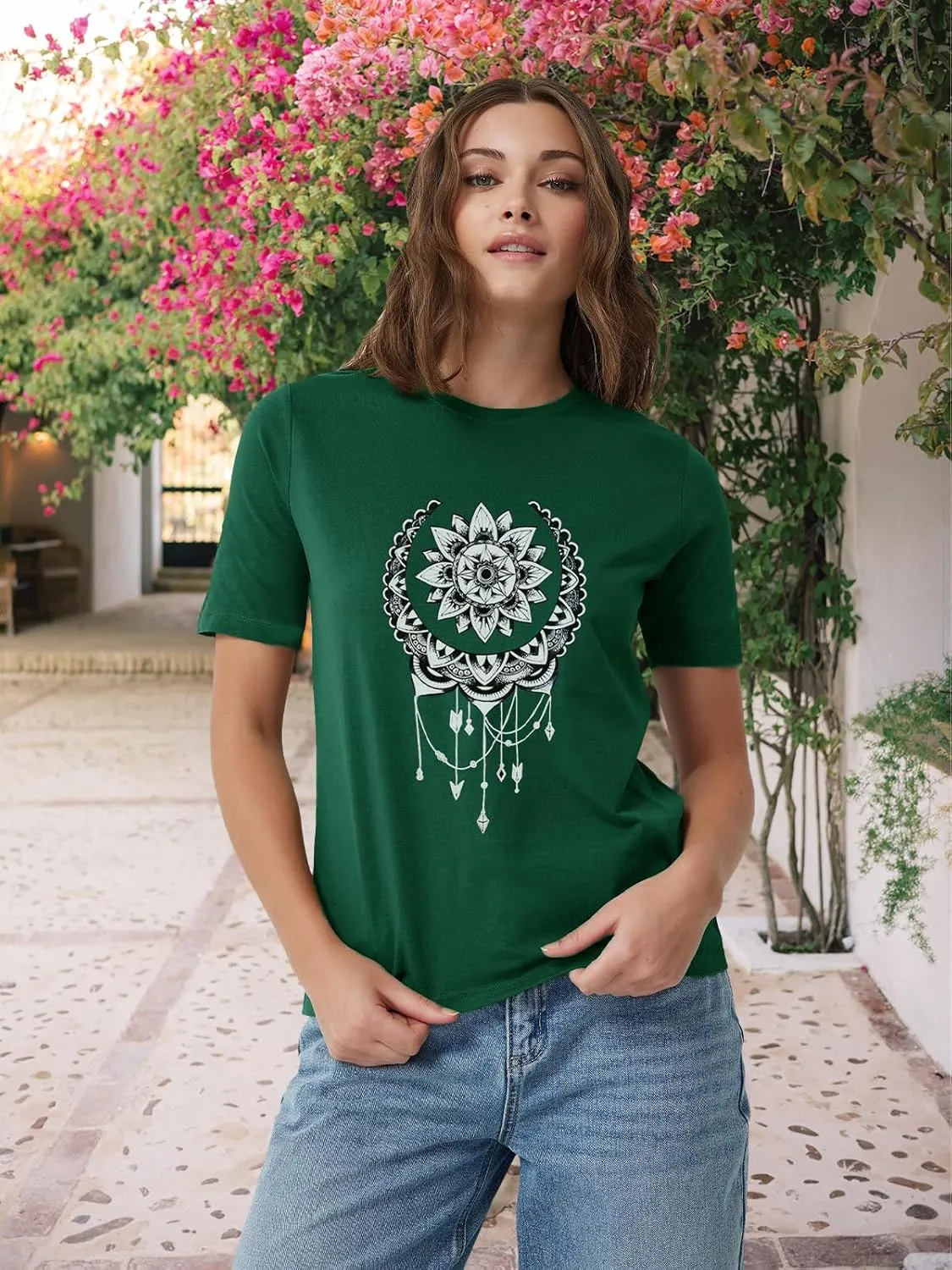 Savarana Women's Spread Kindness Shirt Cute Wildflower Botanical T-Shirt Novelty Positive Blessed Tops Tee
