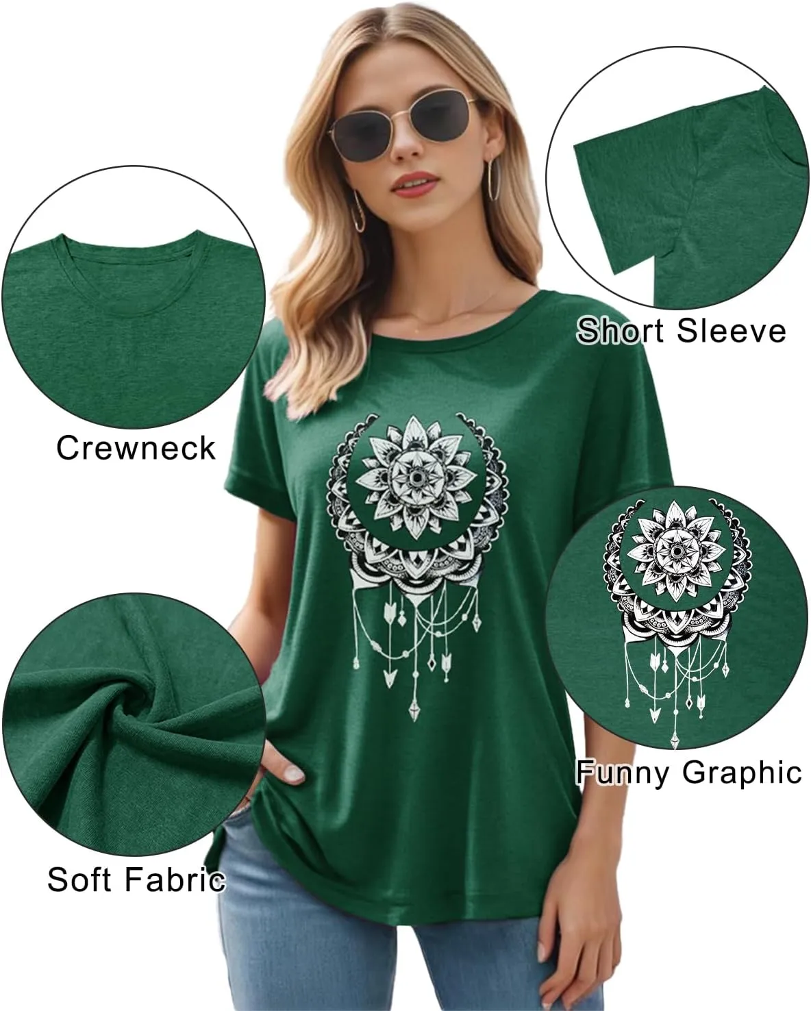 Savarana Women's Spread Kindness Shirt Cute Wildflower Botanical T-Shirt Novelty Positive Blessed Tops Tee