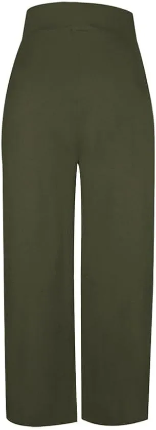 SGASY Womens Palazzo Long Pants High Waist Wide Leg Stretchy Loose Fit Casual Trousers Holiday Flowy Pants with Pocket
