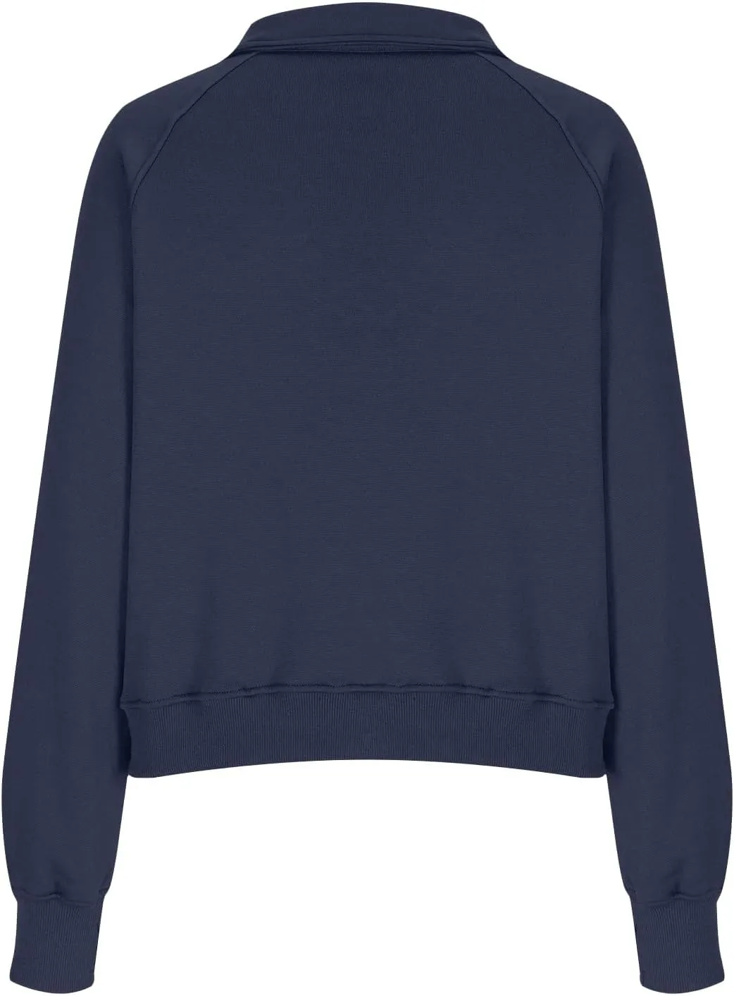 slqdgmryz Half Zip Pullover Women Cropped Fleece Oversized Sweatshirt Cute Pocket 1/2 Zipped Y2k Hoodie with Thumb Holes
