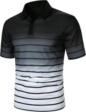 SOLY HUX Men's Golf Shirts Color Tennis Shirt Short Sleeve Casual Work T-Shirt