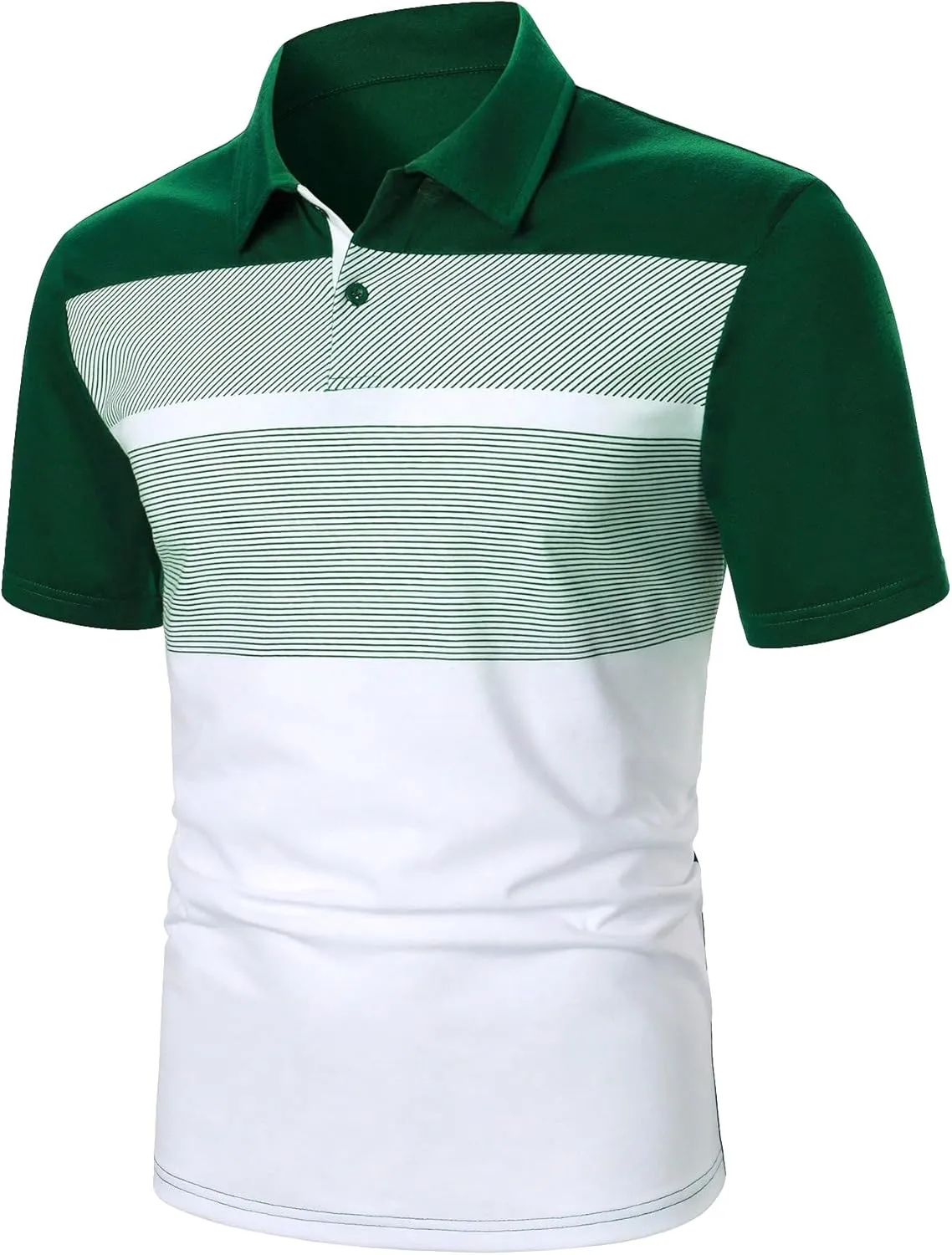 SOLY HUX Men's Golf Shirts Color Tennis Shirt Short Sleeve Casual Work T-Shirt