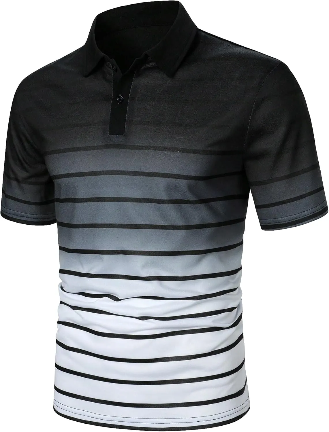 SOLY HUX Men's Golf Shirts Color Tennis Shirt Short Sleeve Casual Work T-Shirt
