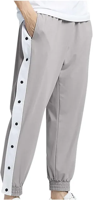 Sweatpants for Men Causal Stretch Athletic Trousers Outdoor Fashion Solid Buttoned Breathable Beam Feed Pant