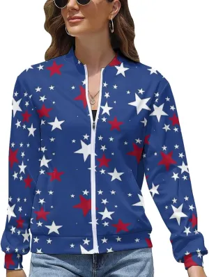 TAIZIYEAH Jacket for Women American Flag Hoodie Zip Up Tops Pullover Long Sleeve Sweatshirts Coat Soft Loose Oversized