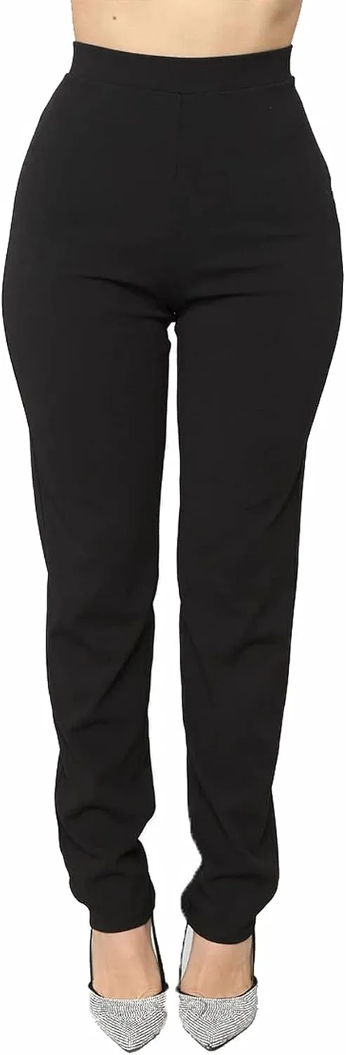 Tcremisa Women's Casual Pants Suit 2 Piece Business Outfits Solid Long Sleeve Blazer and Pencil Pant Sets