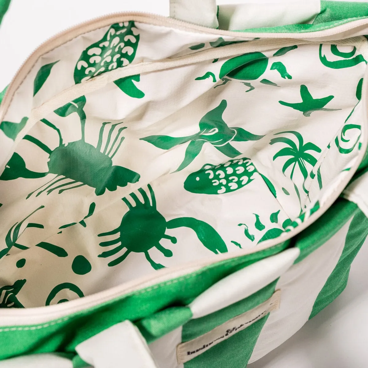The Cloud Cooler Tote Bag - Crew Canyon Green Stripe