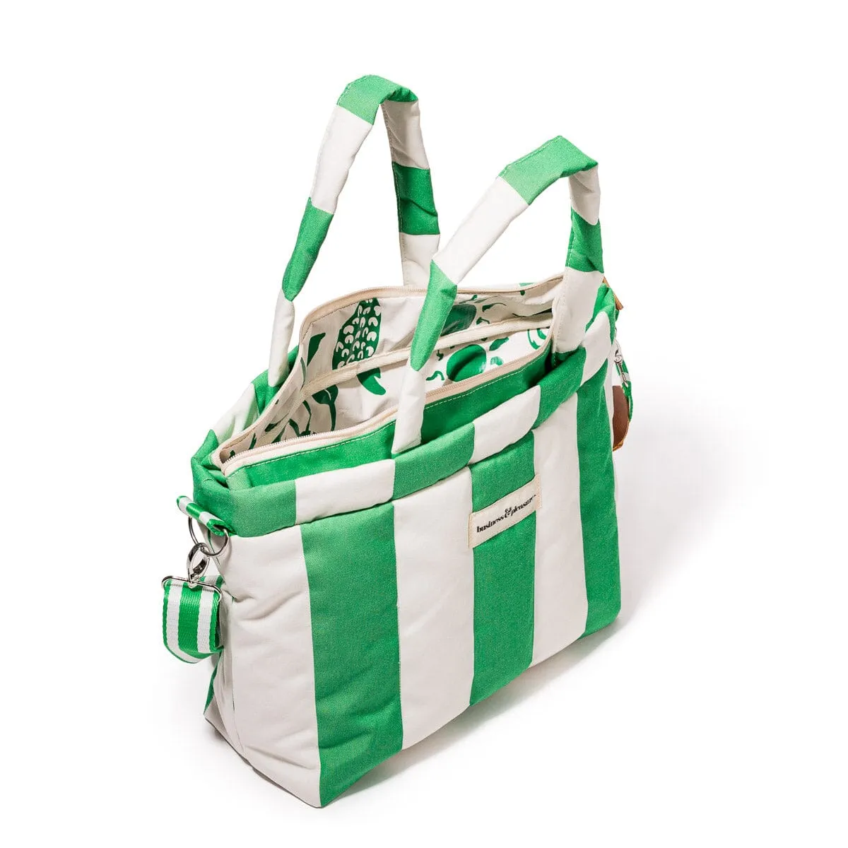 The Cloud Cooler Tote Bag - Crew Canyon Green Stripe