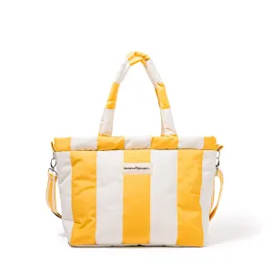 The Cloud Cooler Tote Bag - Crew Mimosa Yellow Stripe