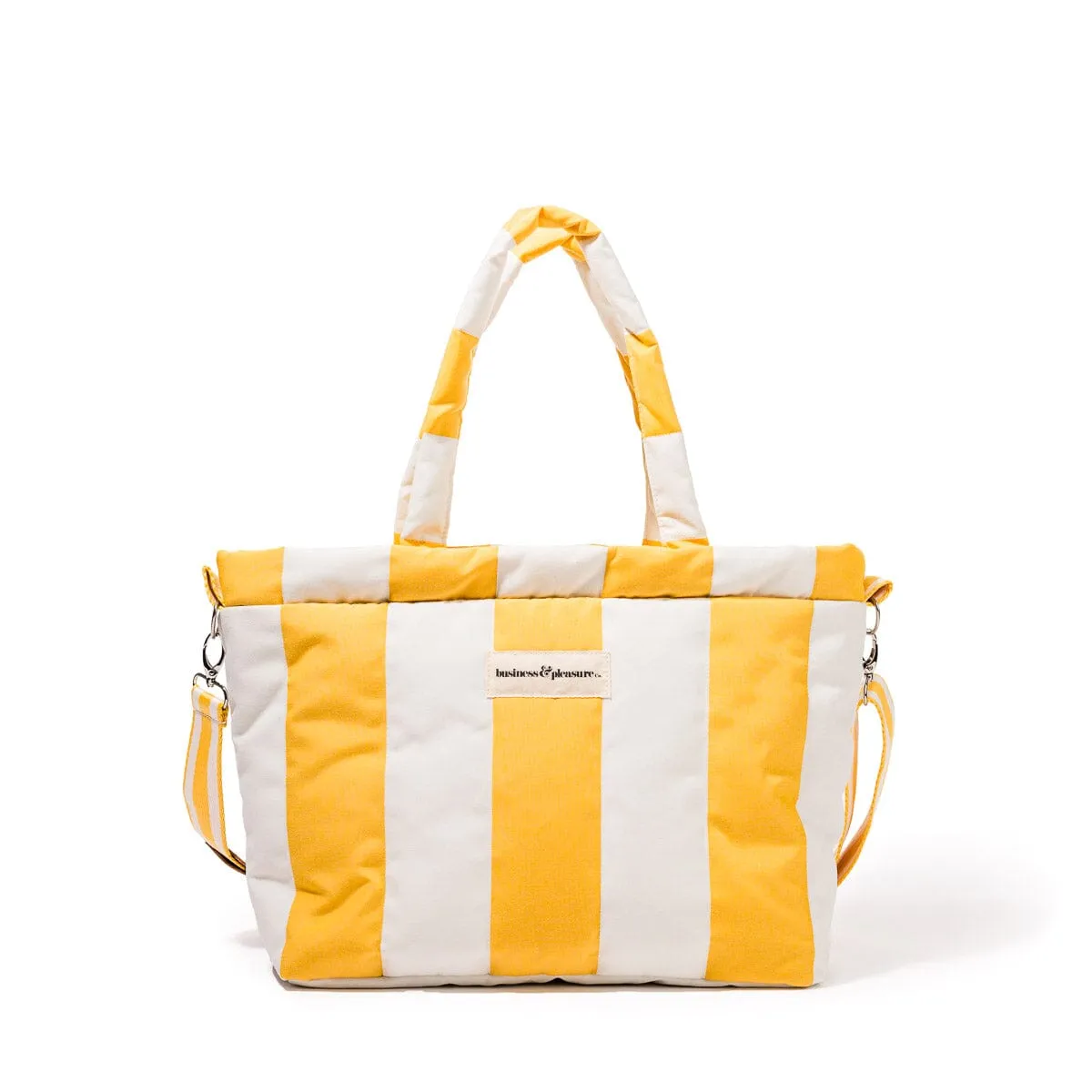 The Cloud Cooler Tote Bag - Crew Mimosa Yellow Stripe