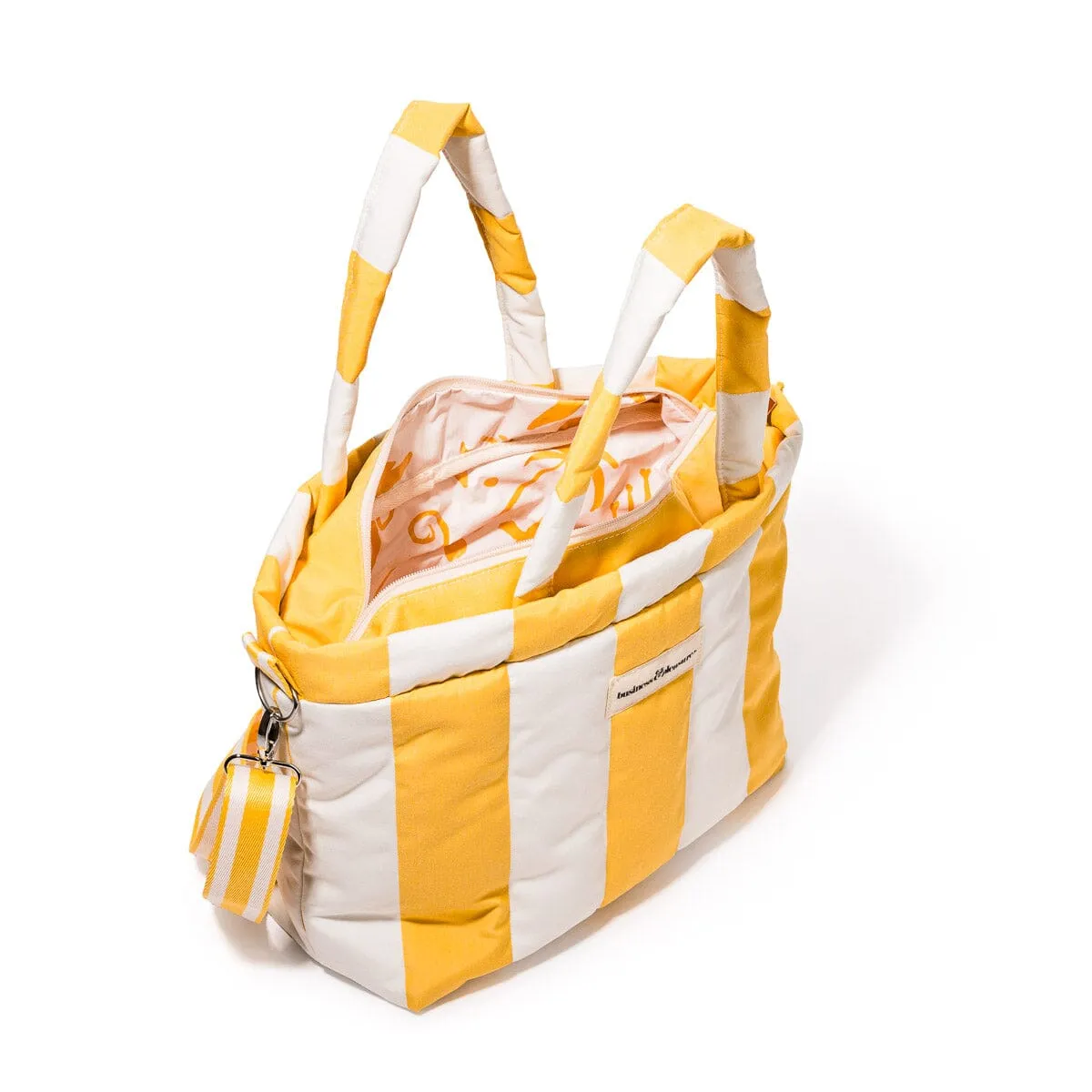 The Cloud Cooler Tote Bag - Crew Mimosa Yellow Stripe