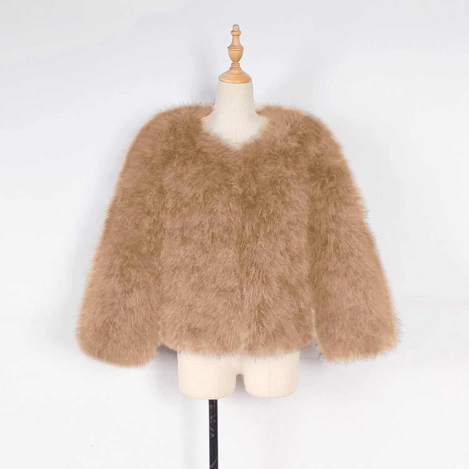 Toddler Girls Faux Fur Jacket Furry Coat Open Front Fur Cardigan Kids Girls Winter Coat Thicken Trendy Shaggy Jacket