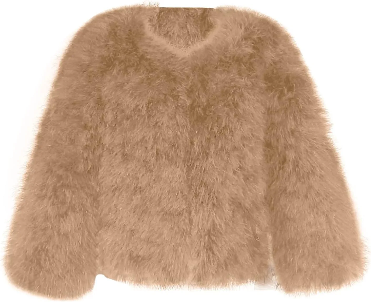 Toddler Girls Faux Fur Jacket Furry Coat Open Front Fur Cardigan Kids Girls Winter Coat Thicken Trendy Shaggy Jacket