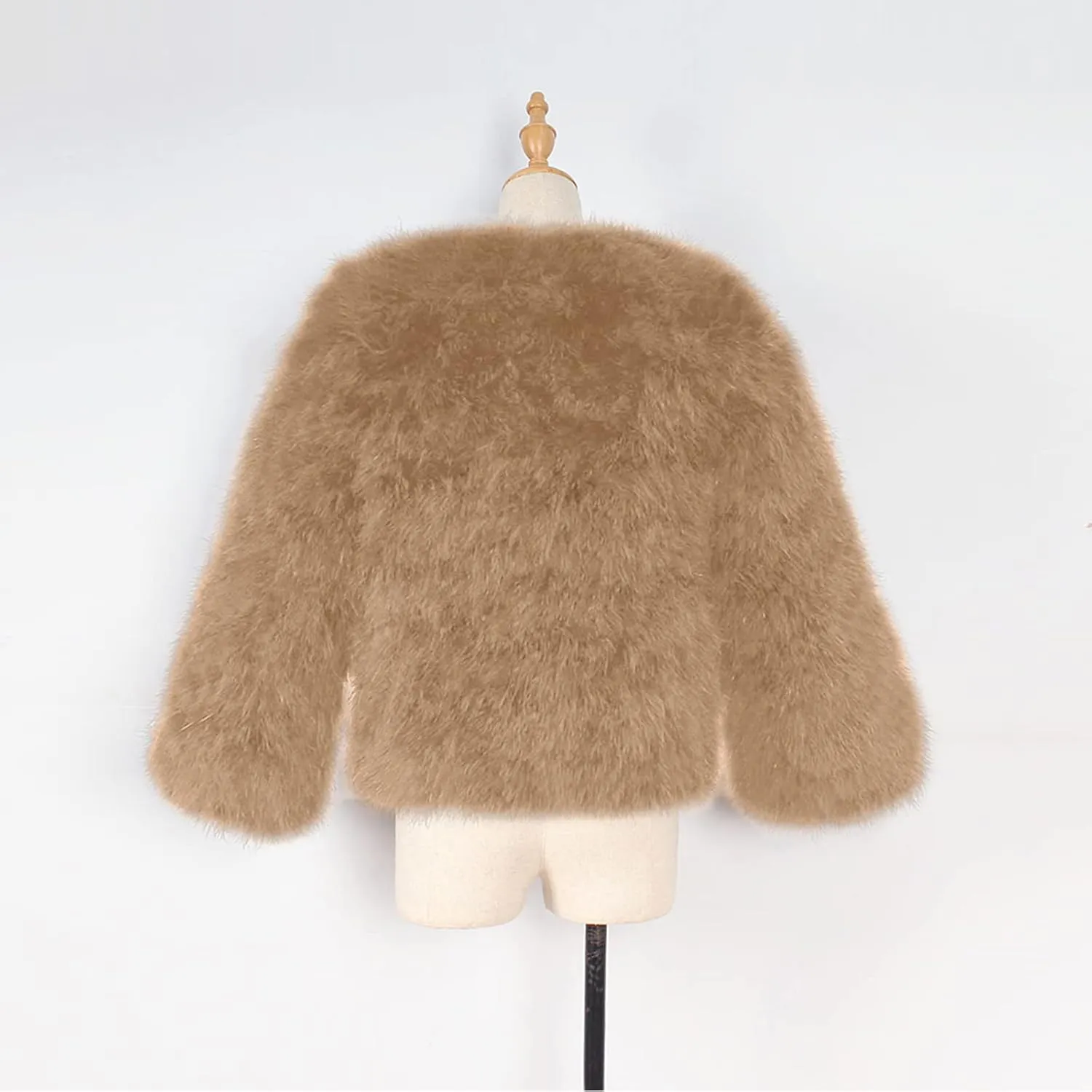 Toddler Girls Faux Fur Jacket Furry Coat Open Front Fur Cardigan Kids Girls Winter Coat Thicken Trendy Shaggy Jacket
