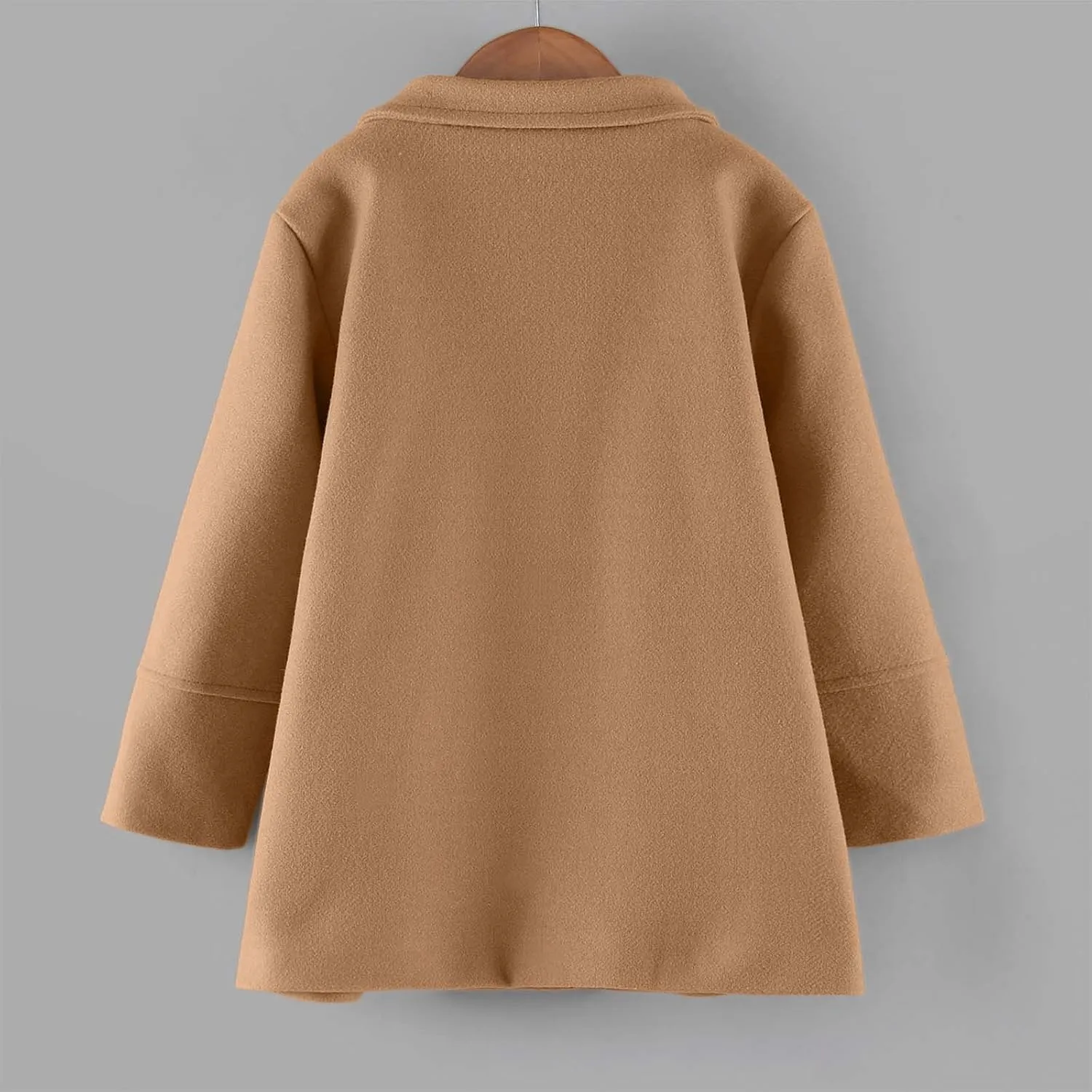 Toddler Girls Trench Coat Baby Girl Woolen Coat Girl Button Dress Coat Peacoat Winter Fall Outerwear