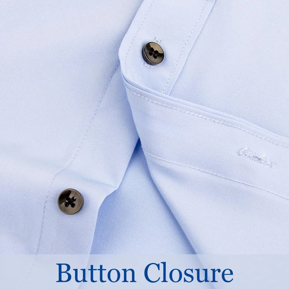 TopTie Men's Short Sleeve Shirt, Wrinkle-Resistant Business Formal Dress Shirt