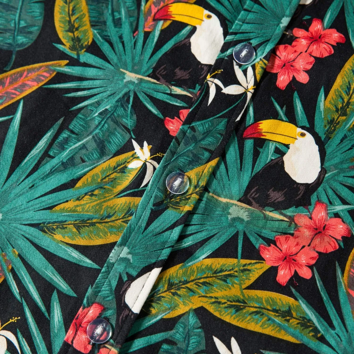 TUNEVUSE Mens Flower/Pineapple/Bird Print Hawaiian Short Sleeve Shirt Casual Button Down Tropical Shirt