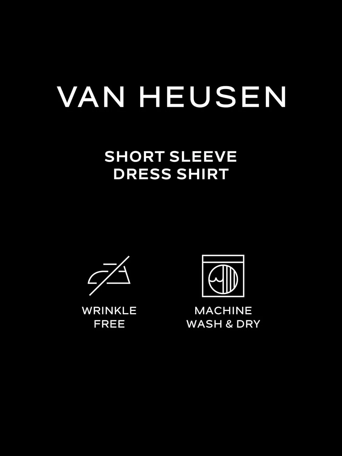 Van Heusen Men's Short Sleeve Dress Shirt Regular Fit Poplin Solid