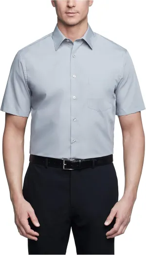 Van Heusen Men's Short Sleeve Dress Shirt Regular Fit Poplin Solid