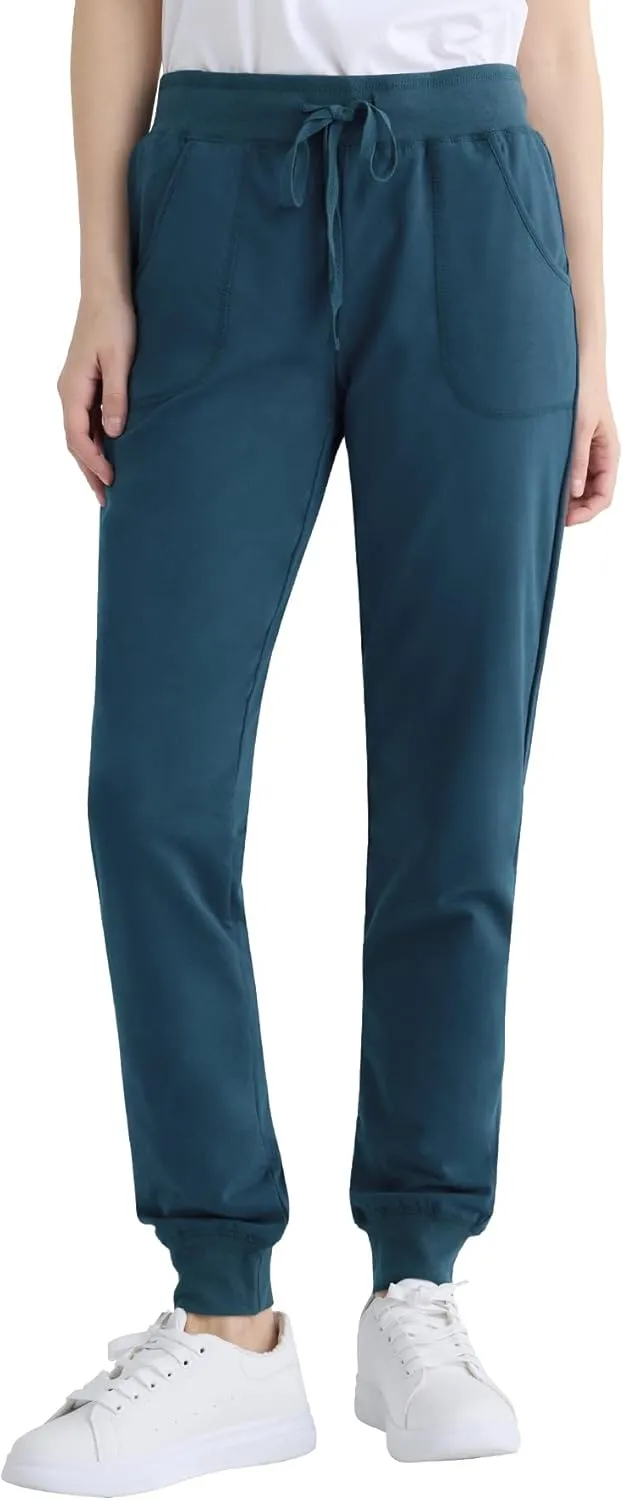 Weintee Women's Cotton Jersey Pocket Joggers