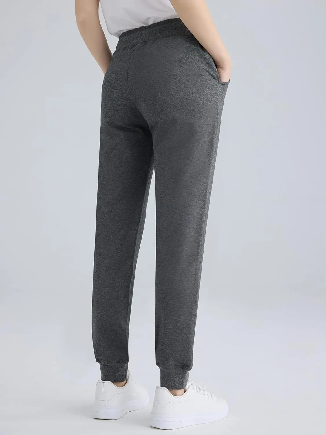 Weintee Women's Cotton Jersey Pocket Joggers