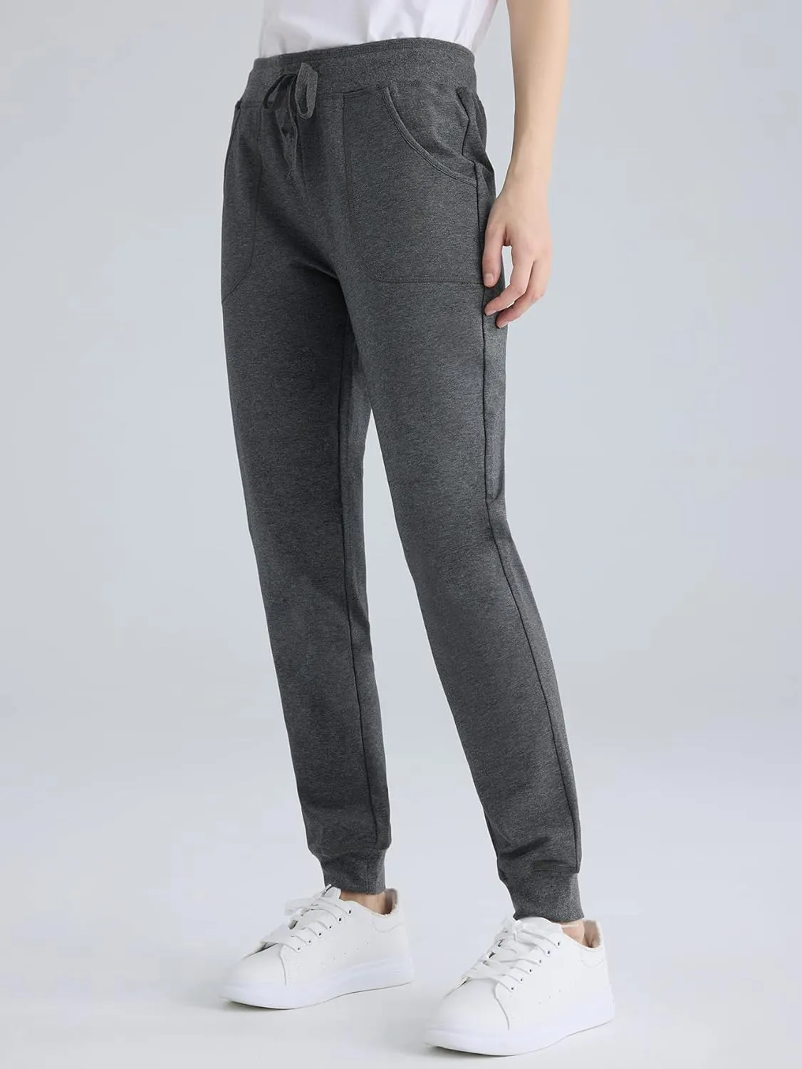 Weintee Women's Cotton Jersey Pocket Joggers