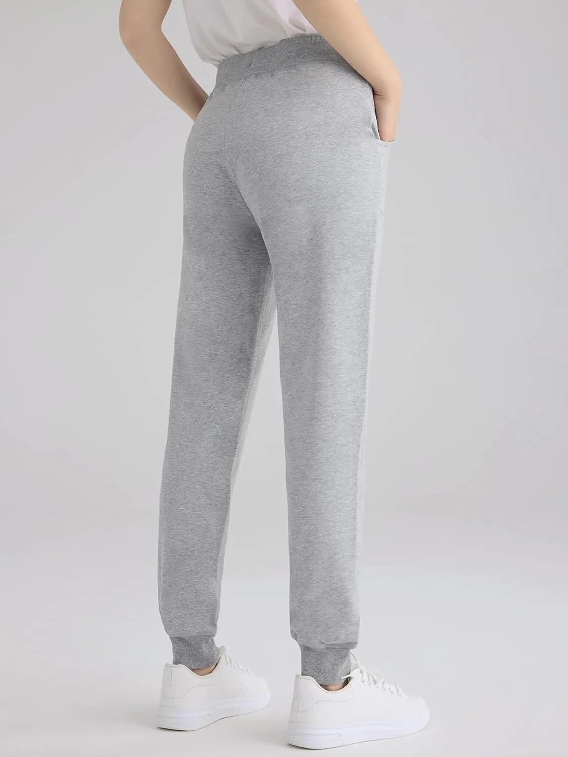 Weintee Women's Cotton Jersey Pocket Joggers