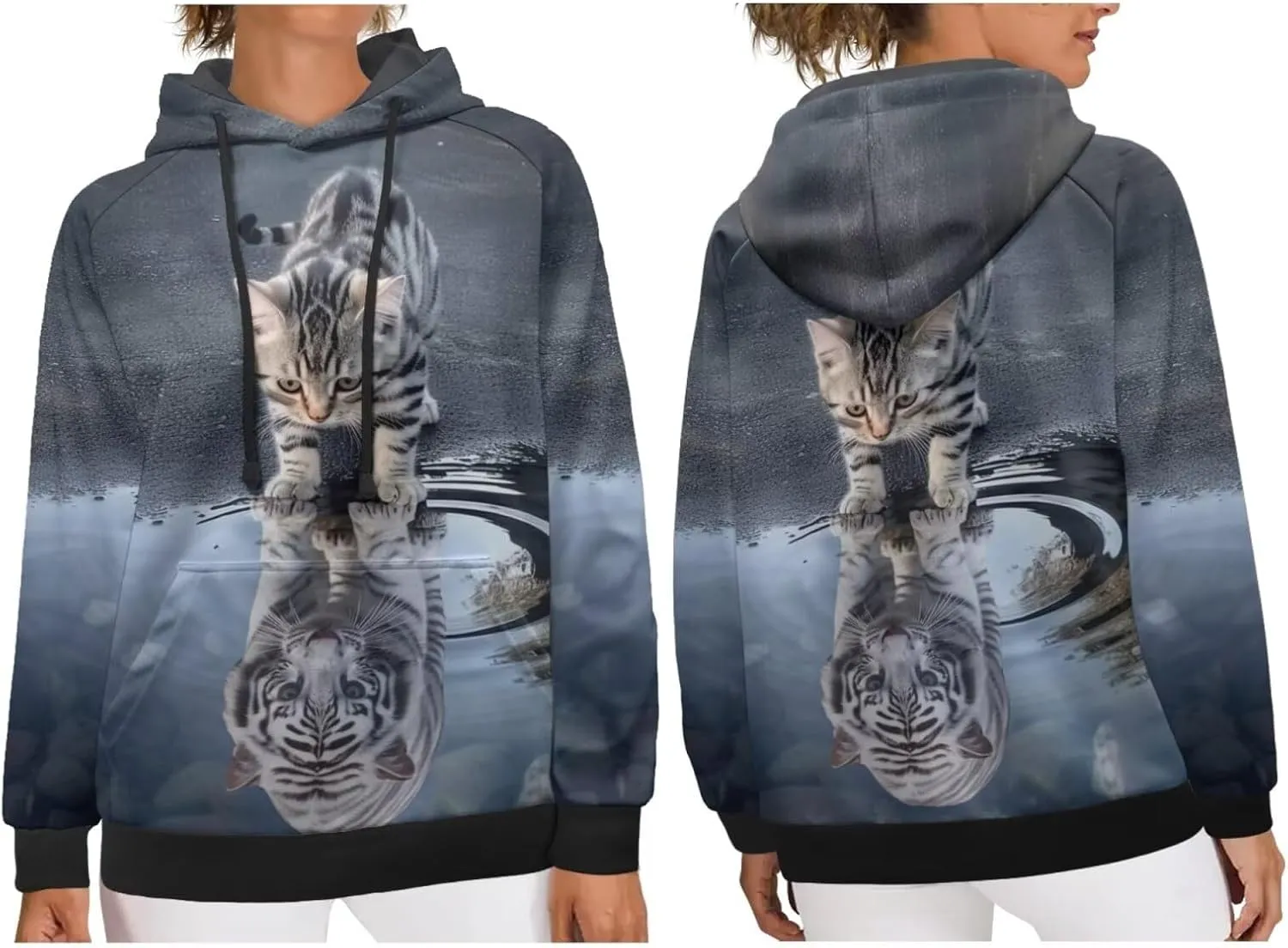 WELLFLYHOM Oversize Hoodies for Women Fashion Sweatshirt Long Sleeve Hooded Sweater Shirts Pullover Jumpers