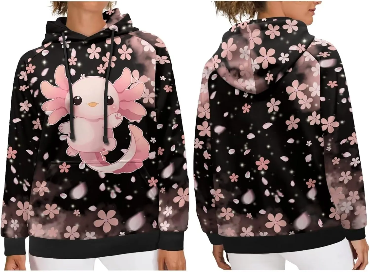 WELLFLYHOM Oversize Hoodies for Women Fashion Sweatshirt Long Sleeve Hooded Sweater Shirts Pullover Jumpers