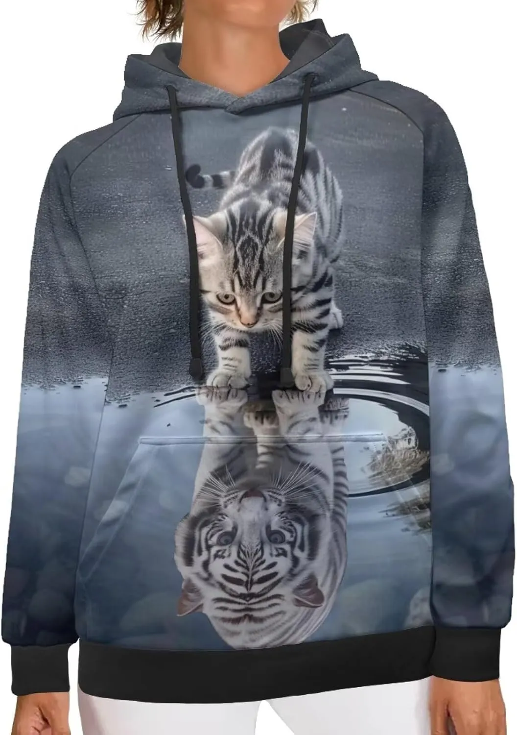 WELLFLYHOM Oversize Hoodies for Women Fashion Sweatshirt Long Sleeve Hooded Sweater Shirts Pullover Jumpers